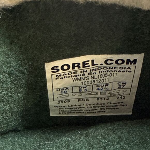 Sorel Caribou Insulated Waterproof Winter Snow Boots Womens Size 10 Black Tall - Picture 13 of 13